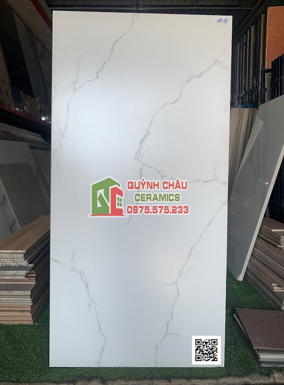 Gạch taicera 60x120 trắng vân mờ láng mịn baby skin