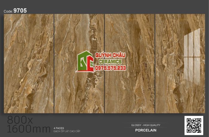 Gạch tasa 80x160 vân đá nâu bóng kiếng