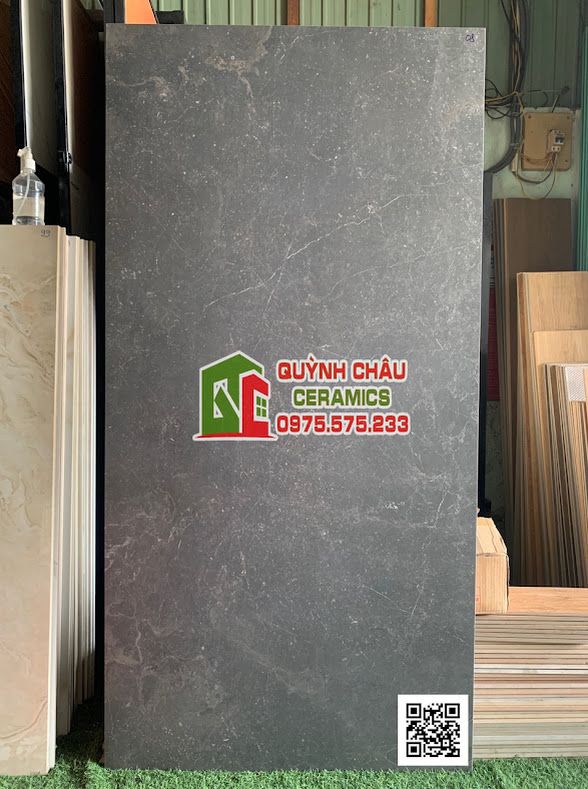 Gạch tây ban nha 80x160 mờ xám đậm đen vân trắng màng nhện ốp lát sang trọng