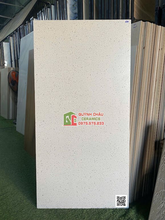 Gạch Terrazzo 60x120 đá mờ xám hạt mịn