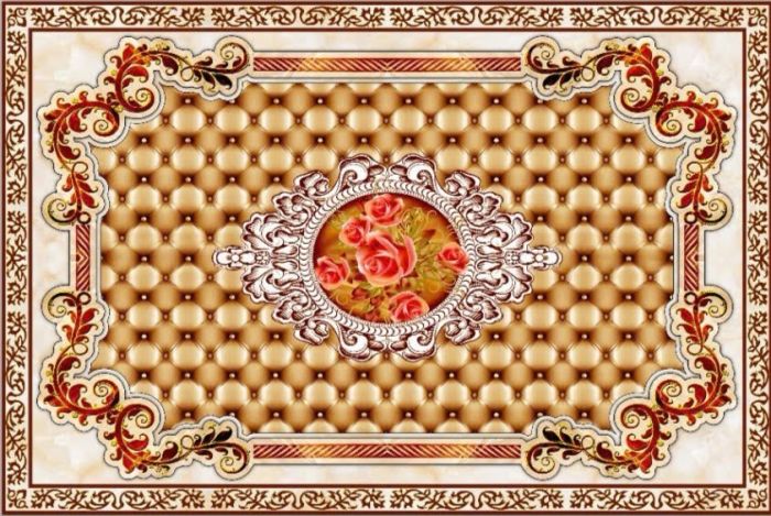 Gạch thảm 3D trang trí phủ kim tuyến