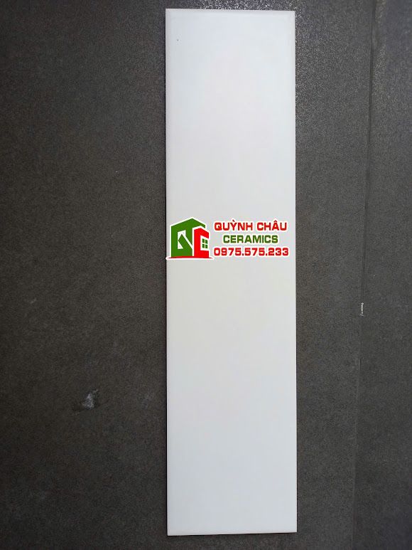 Gạch thẻ 10x40cm màu trắng mờ