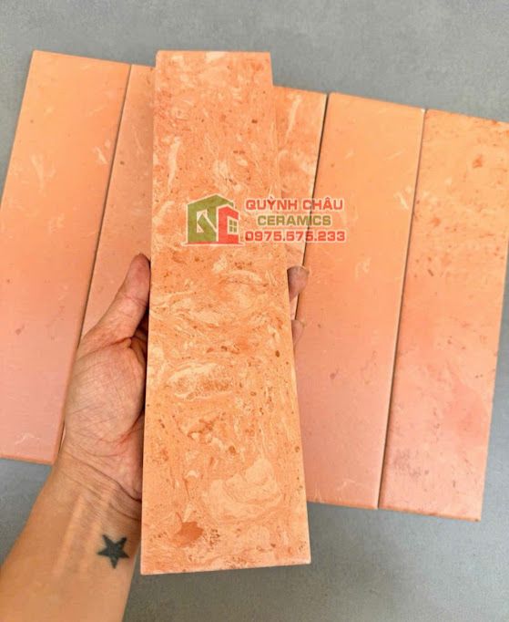 Gạch thẻ 75x300 mờ gốm nung