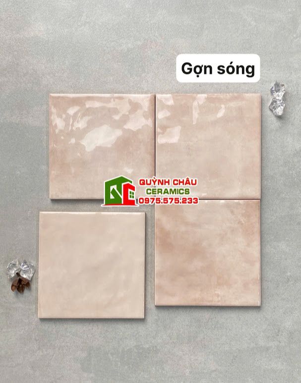 Gạch thẻ bóng 12x12 lượn sóng màu hiệu ứng giả cổ