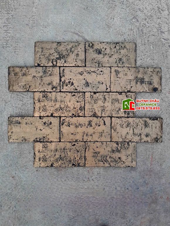 Gạch thẻ chữ nhật giả cổ ốp trang trí màu đồng