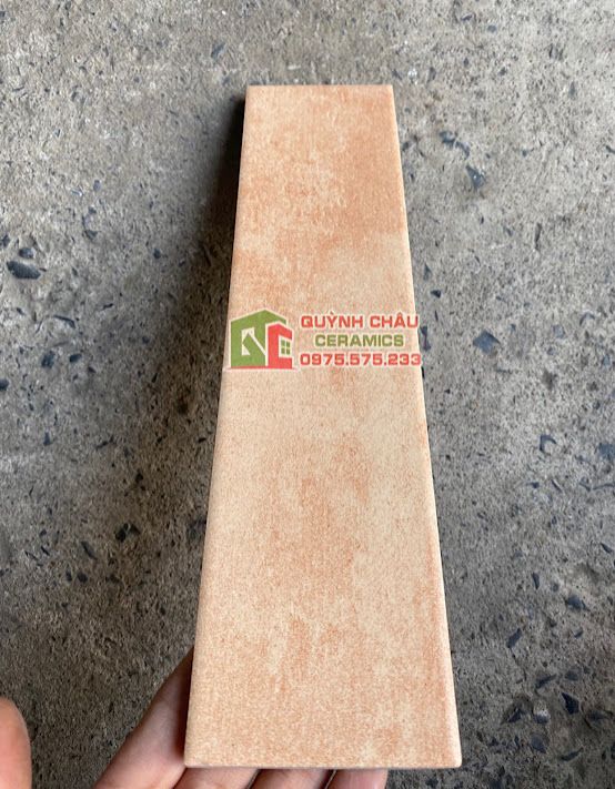Gạch thẻ đá mờ 75x300 màu cam hiệu ứng