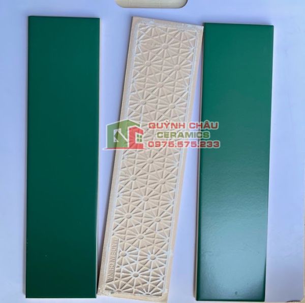 Gạch thẻ phẳng 75x300 mờ xanh đậm