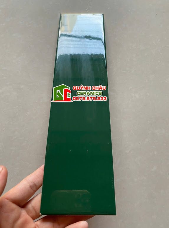 Gạch thẻ trung quốc 75x300 xanh đậm bóng