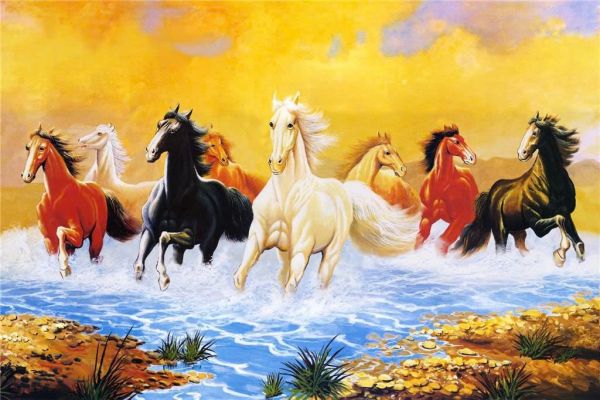 Gạch tranh 3D bát mã mã đáo thành công