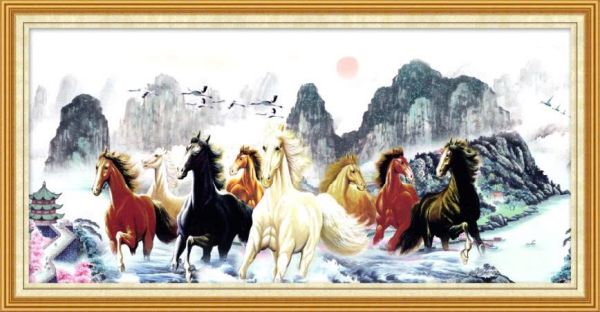 Gạch tranh 3D mã đáo thành công cao cấp