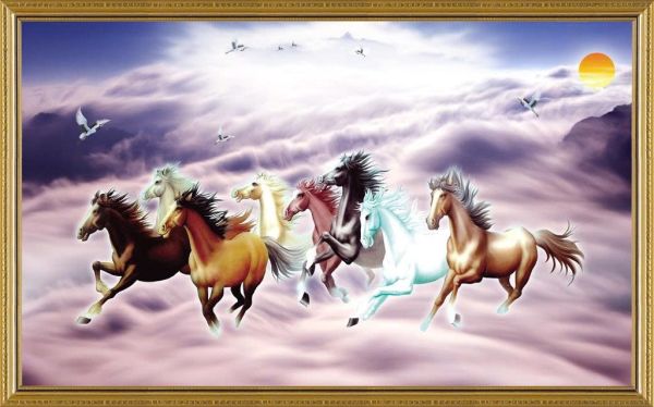 Gạch tranh 3D ngựa mã đáo thành công 