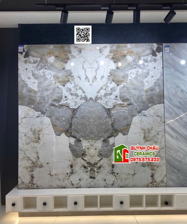 Gạch tranh khổ lớn 120x240 vân đối xứng ốp phòng khách Gạch tranh khổ lớn 120x240 vân đối xứng ốp phòng khách