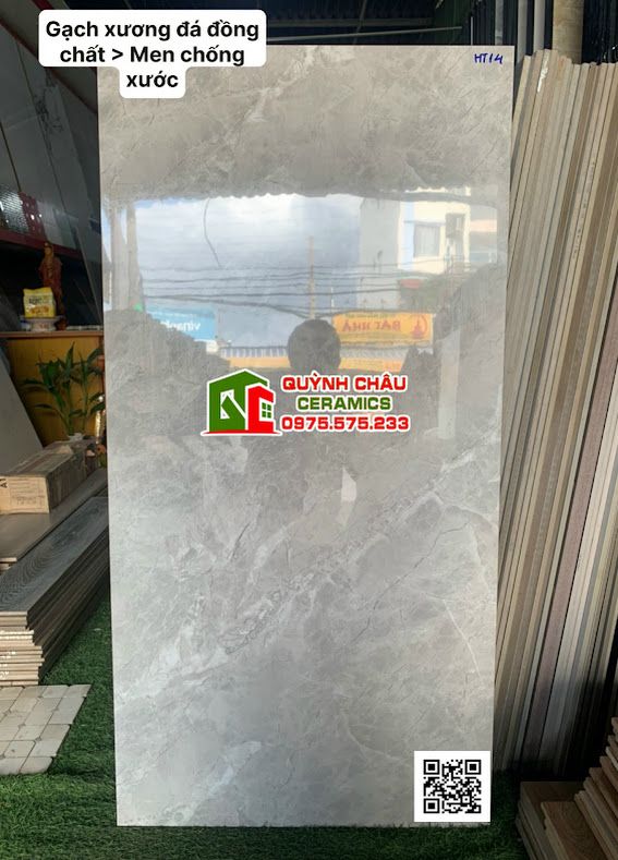 Gạch trung quốc 60x120 vân đá xám men chống xước xương đá đồng chất cao cấp