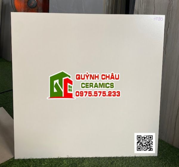 Gạch trung quốc 80x80 bề mặt men trắng mờ không vân 5174