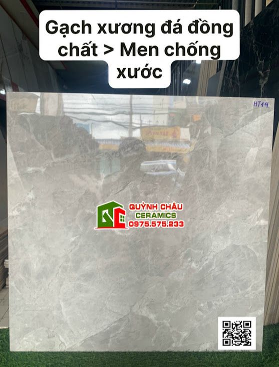 Gạch trung quốc 80x80 xám bóng men chống xước đá đồng chất cao cấp