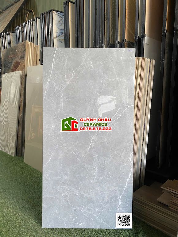 Gạch Vicenza 60x120 xám vân trắng tia chớp bóng kính Gạch Vicenza 60x120 xám vân trắng tia chớp bóng kính