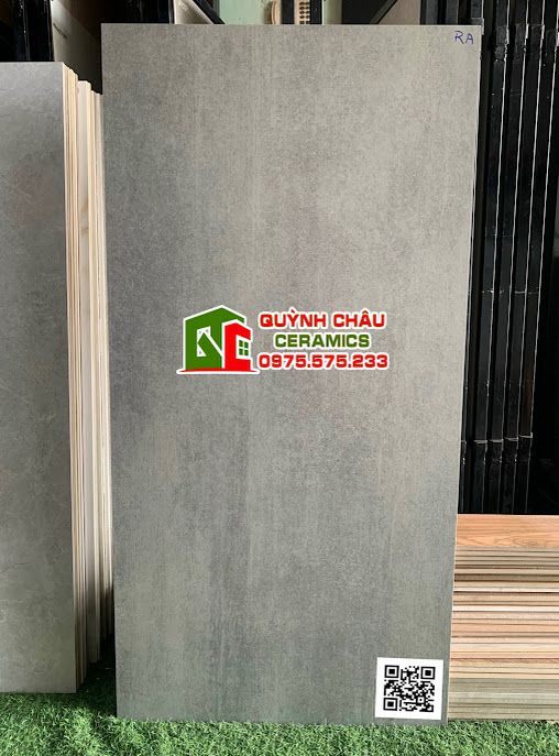 Gạch viglacera 60x120 mờ xám vân xi măng