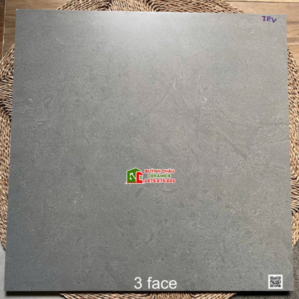 Gạch Viglacera 80x80 vân xi măng xám đậm đá mờ