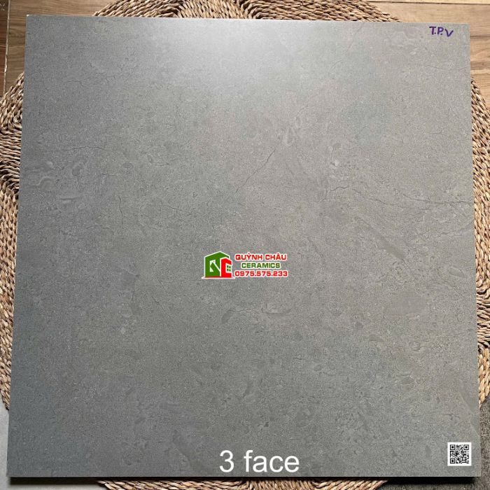 Gạch Viglacera 80x80 vân xi măng xám đậm đá mờ