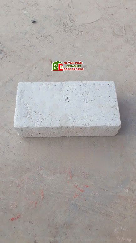 Gạch xây lát giả cổ bê tông màu xám 18x9cm