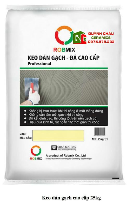 Keo dán gạch Robmix bám dính tốt giá rẻ