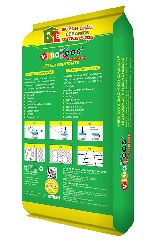Keo dán gạch Vinakeos ốp lát full khổ lớn bám dính tốt