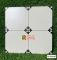 Mẫu gạch bông hoa văn đen đối xứng nền trắng 40x40cm
