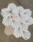 Gạch lục giác 20x23 cm màu trắng xòe quạt 5 tia đen
