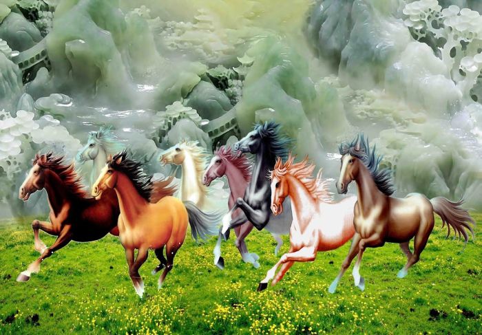 Tranh kính mã đáo thành công nguyên tấm