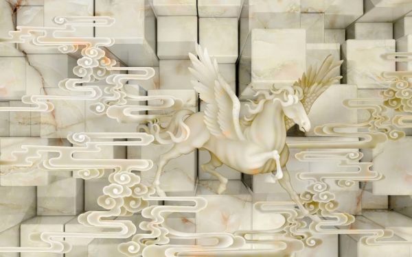 Tranh kính nghệ thuật ngựa thần