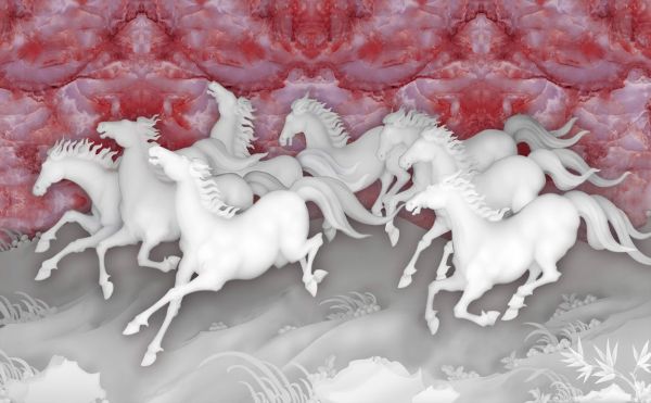 Tranh kính ngựa trắng mã đáo thành công độc đáo