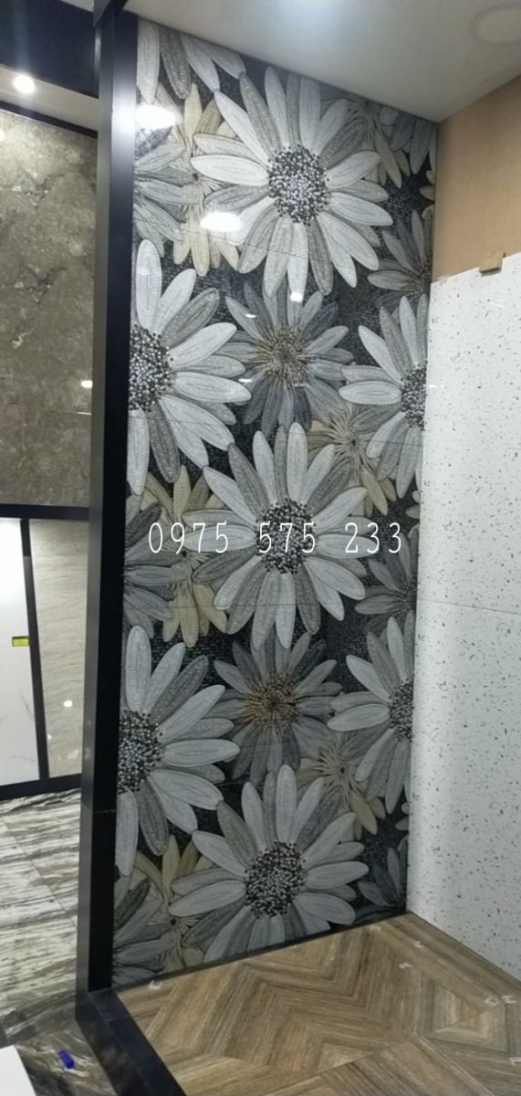 Gạch cao cấp 60x120 bông hoa trang trí điểm nhấn độc lạ