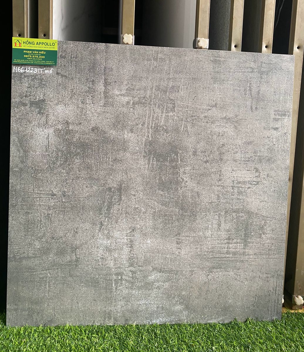 Gạch ốp lát 60x60 mờ xám xi măng đậm ấn độ