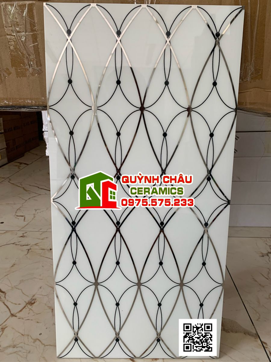 Gạch trang trí mạ nhũ bạc 30x60 đẹp sang trọng