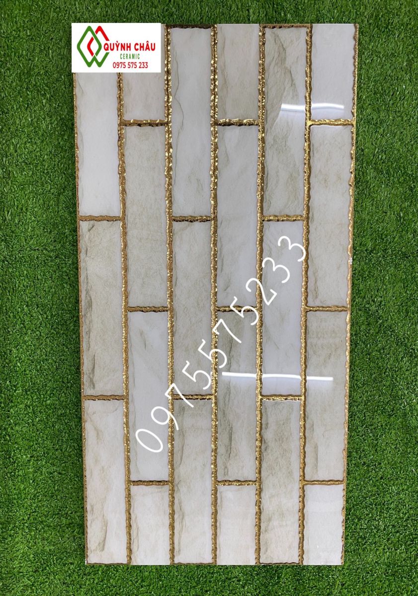 Đá bóng kiếng 30x60 nhũ vàng giá tốt