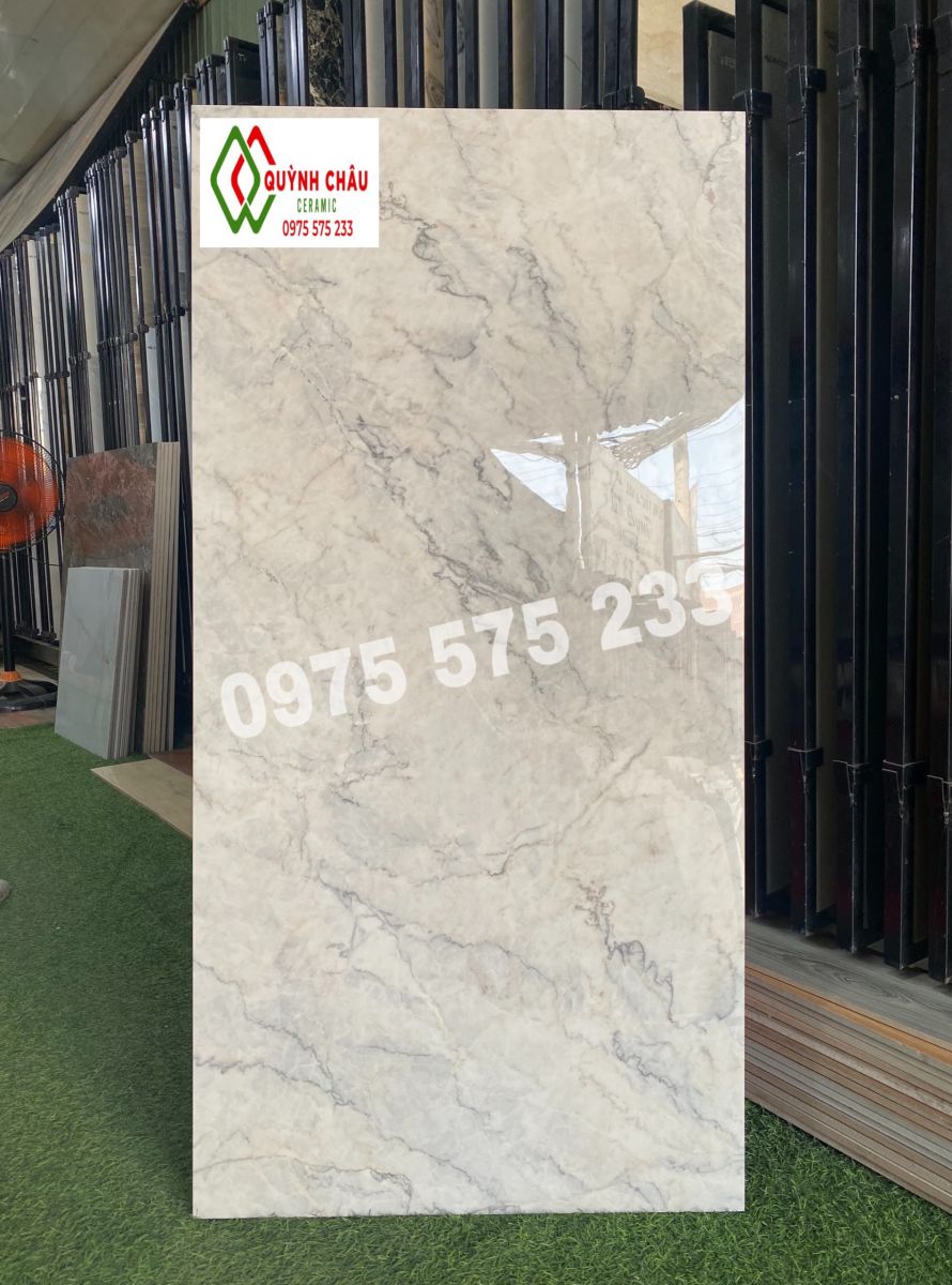 Gạch 600x1200 xám vân bóng kính