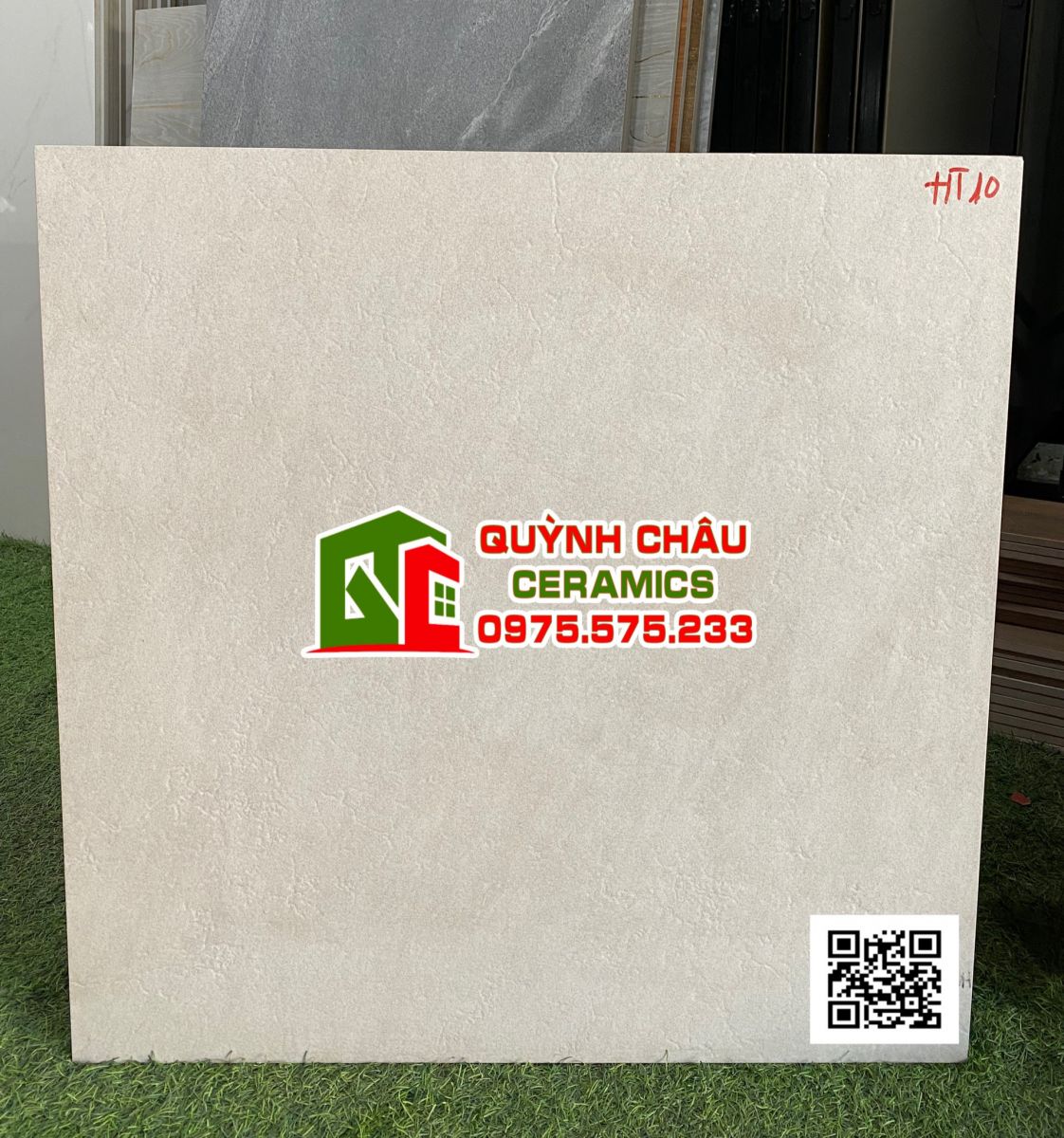 Gạch lót sàn 600x600 đá mờ màu kem chống trơn