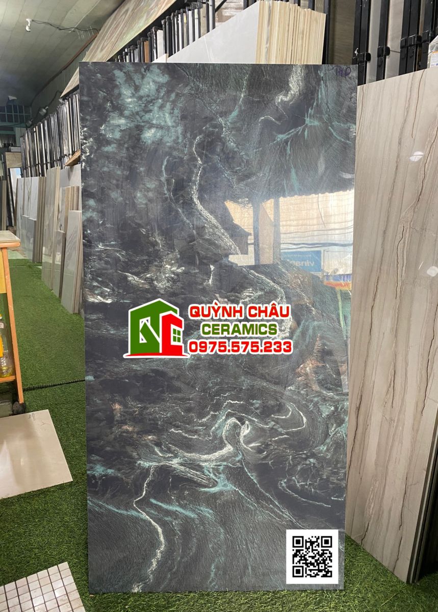 Gạch ốp tường 60x120 xanh biển vân đá