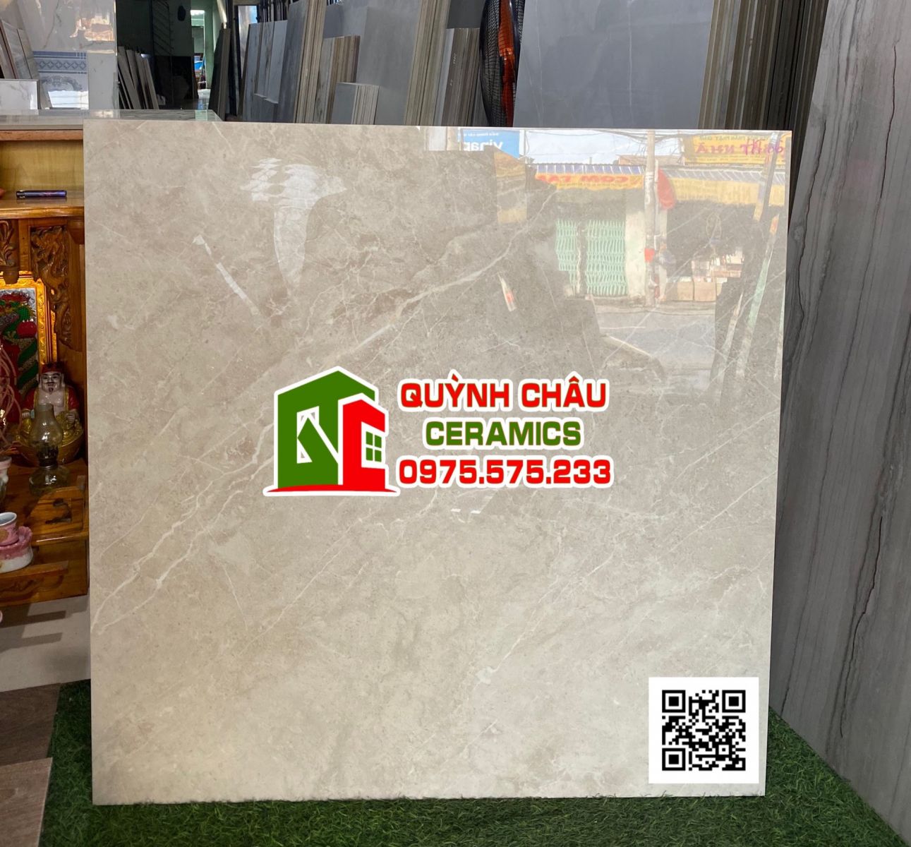 Gạch lát nền 80x80 màu cafe sữa bóng kiếng