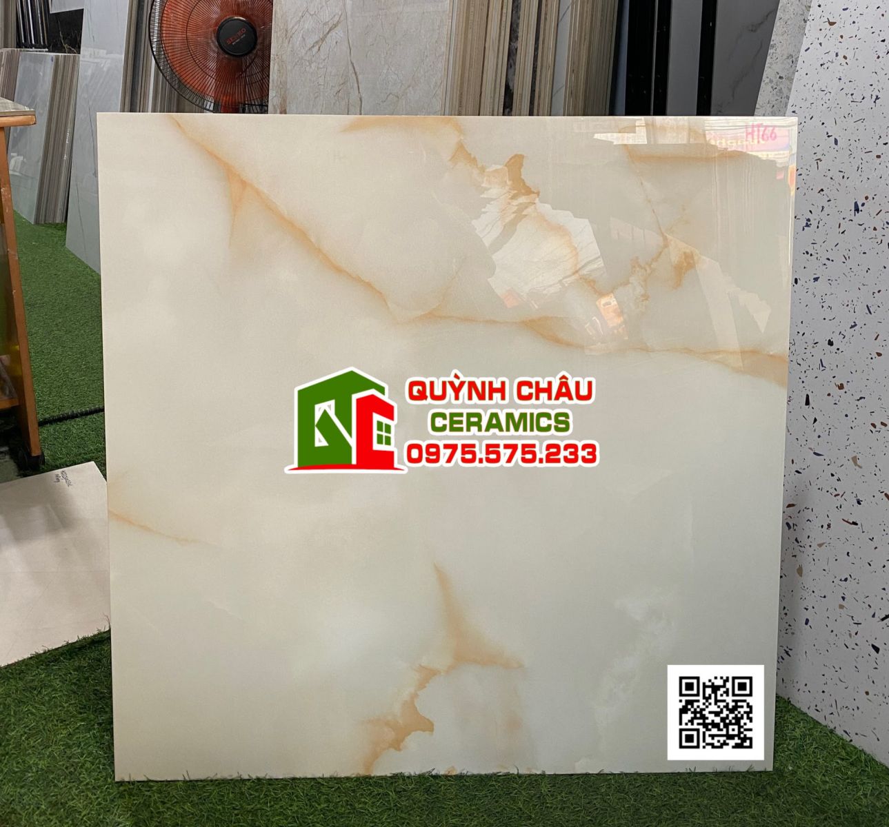 Gạch lót nền ấn độ 80x80 vân đá vàng đẹp