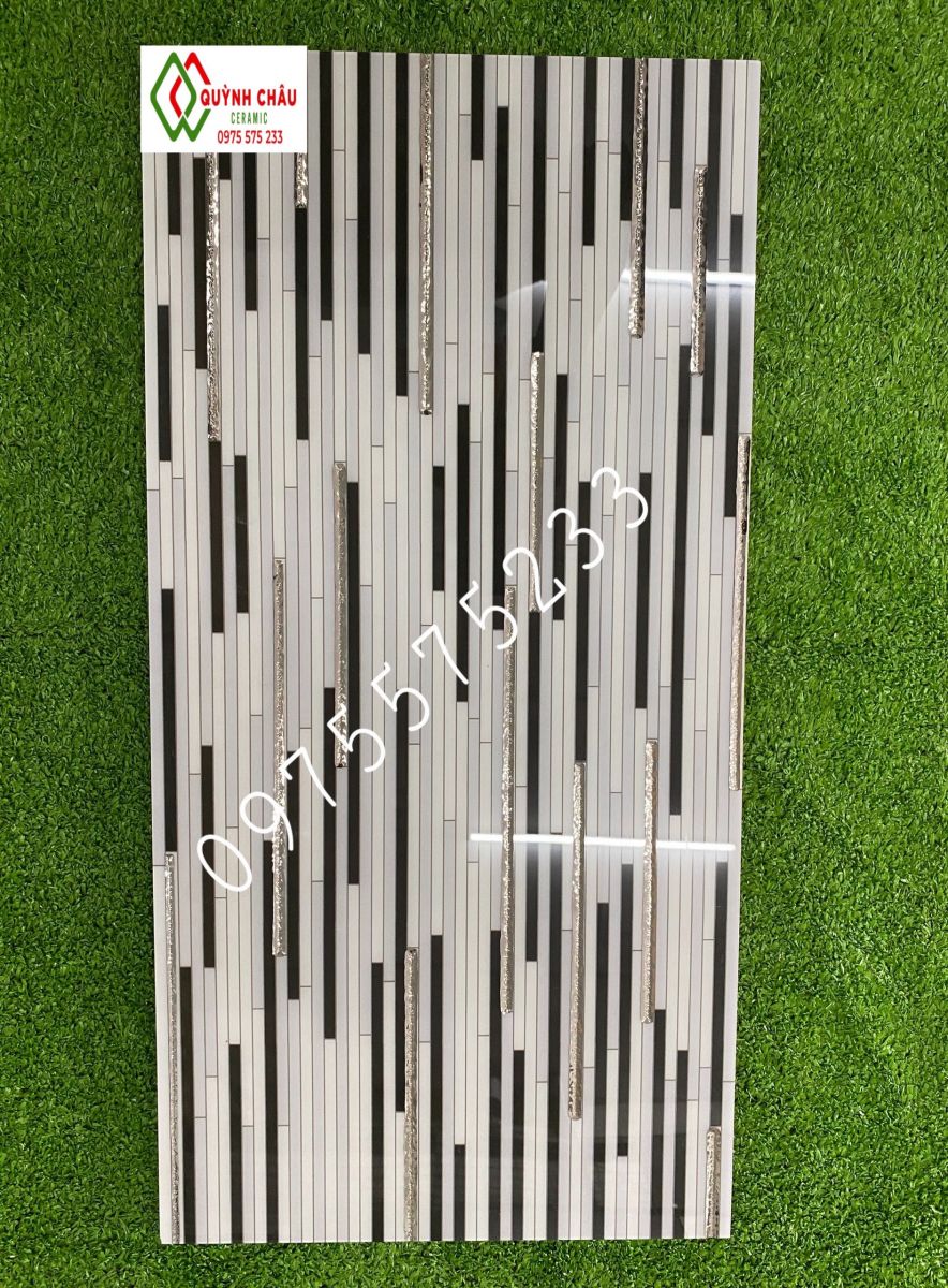 Đá trang trí 30x60 nhũ vàng khắc kim