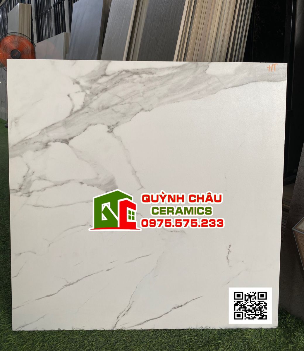 Gạch nhập khẩu ấn độ 60x60 trắng mờ vân mây giá rẻ