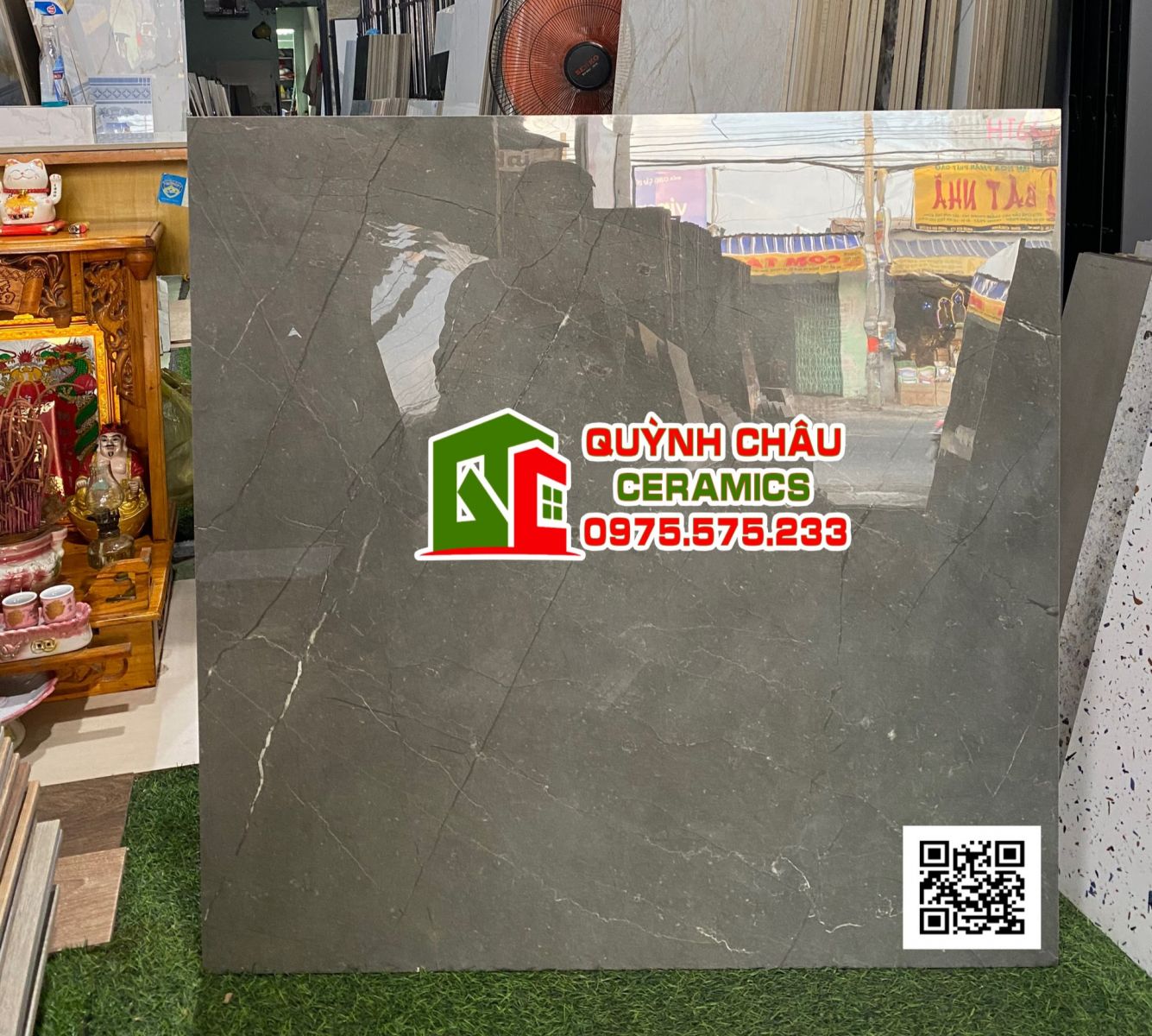 Gạch lát nền 800x800 nâu đá xám ấn độ