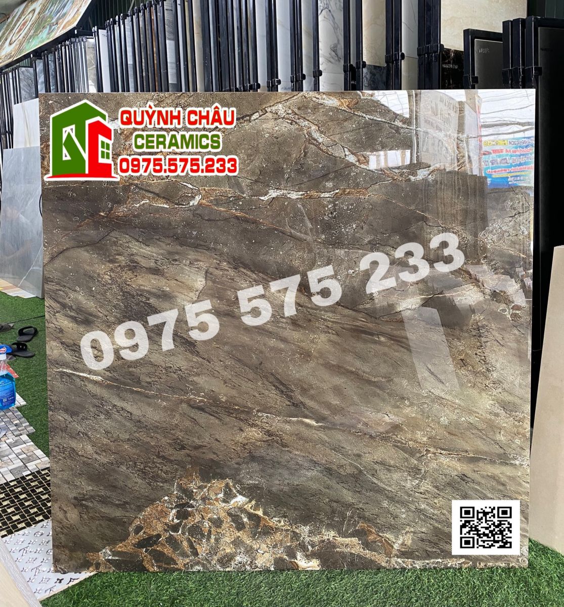 Gạch lát nền 1200x1200 vân đá siêu bóng cao cấp