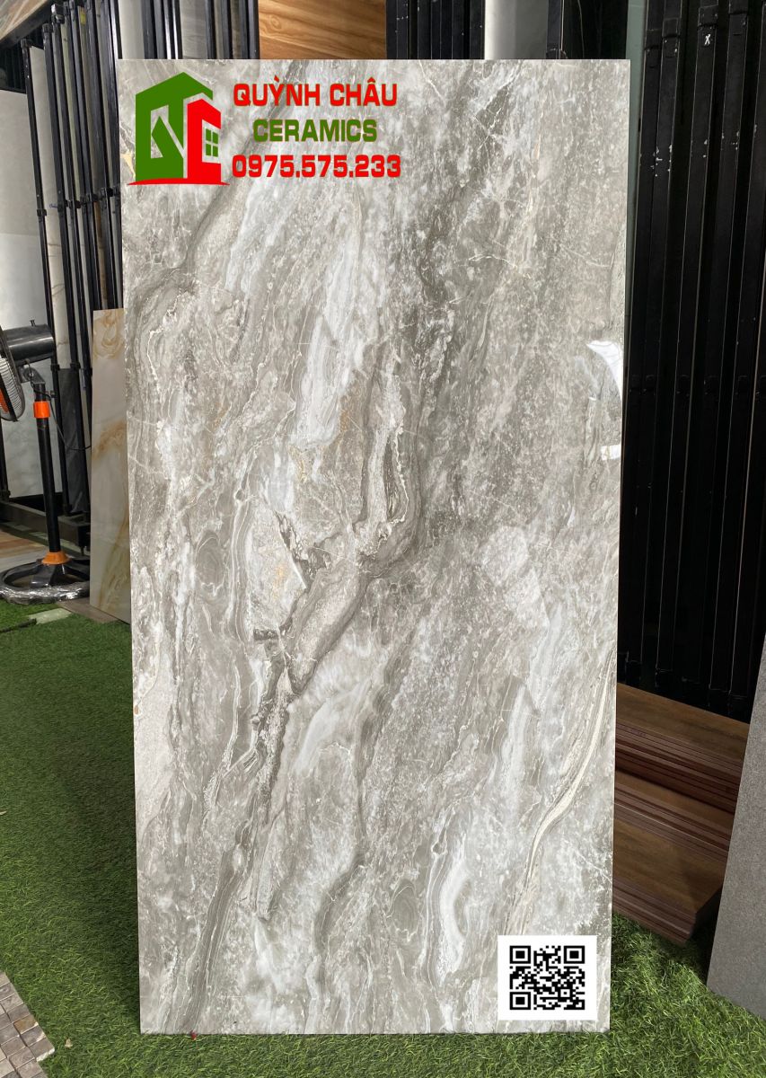 Gạch CMC 600x1200 xám vân đá bóng kính giá rẻ