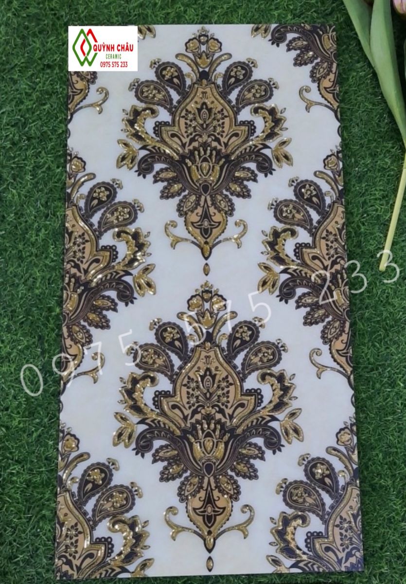 Gạch thảm 30x60 nhũ vàng khắc kim